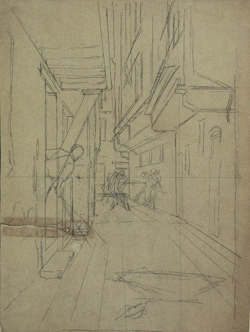 Lotta di strada - schizzo prospettico, Österreichische Galerie Belvedere, Vienna